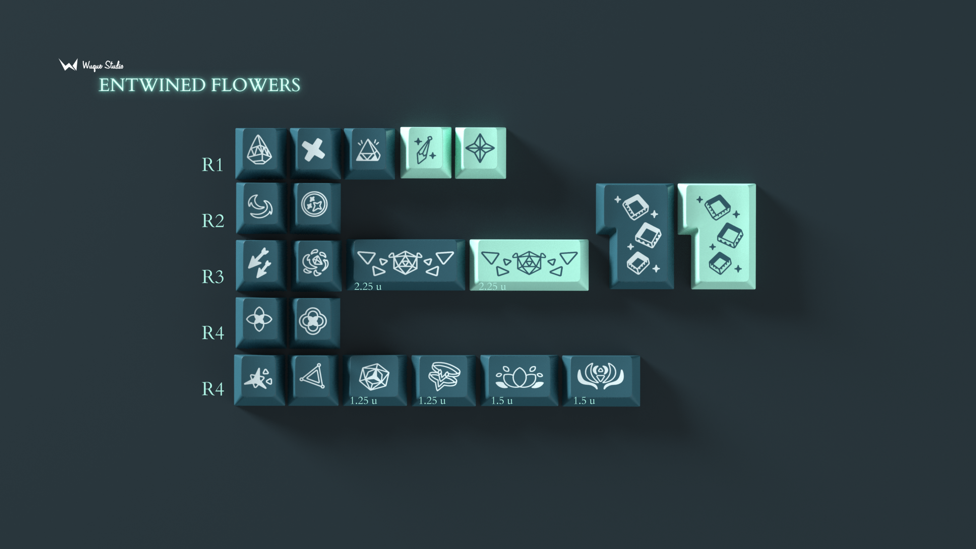 WS Entwined Flowers Keycap Set