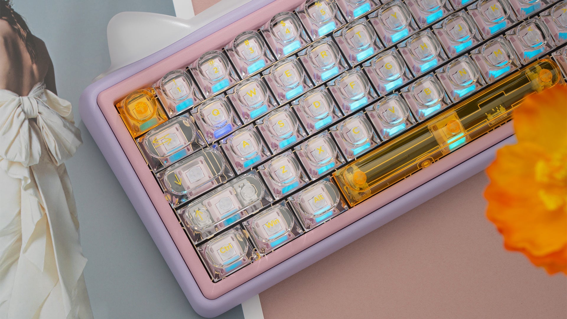 Glazed Yellow Keycaps-DDA