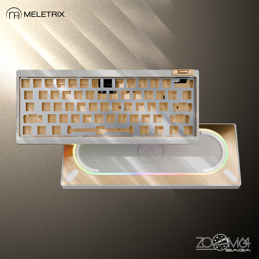 [Bundle]Zoom64 Case Kit-Liquid Silver+WS PBT Keycaps